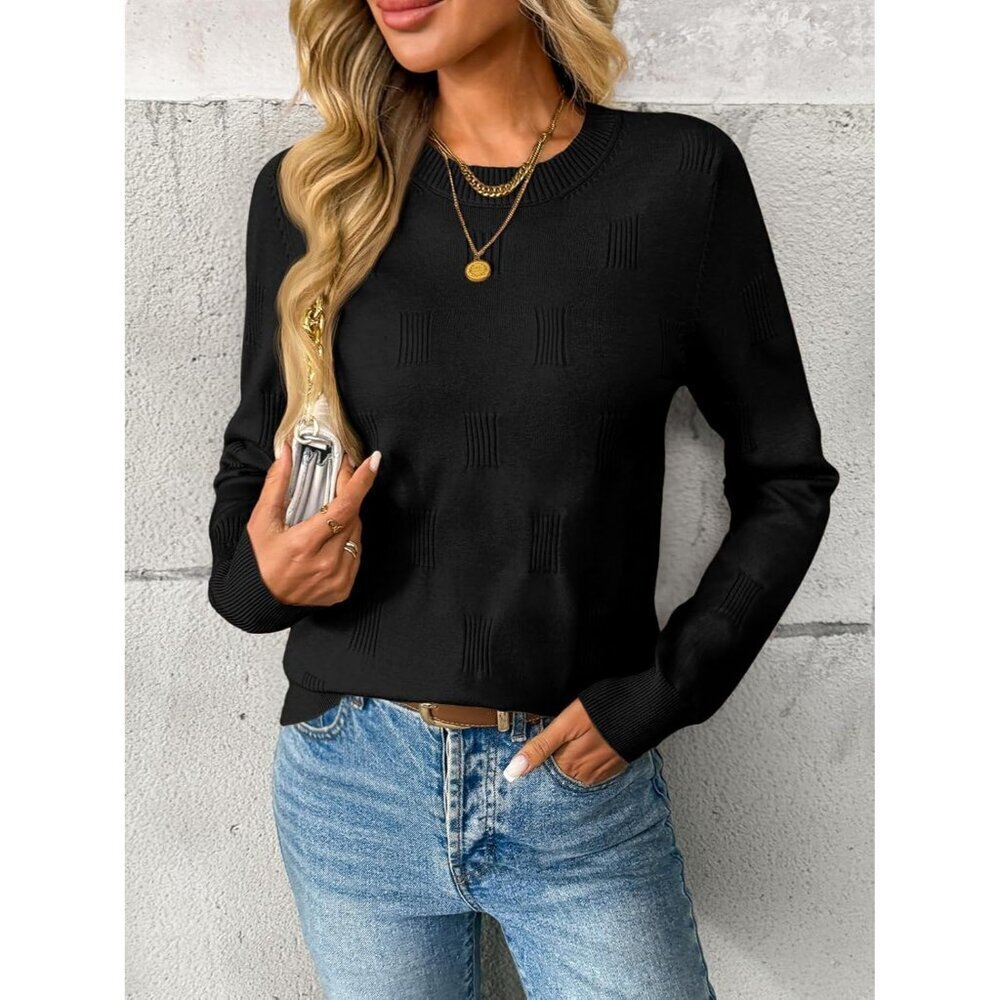 Womens Sweaters Fall Fashion 2025 Lightweight Long Sleeve Knit Pullover Casual T - Picture 2 of 6